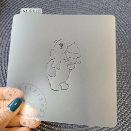 Maci fenyővel PYO stencil 