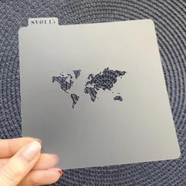 Világtérkép stencil 