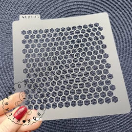 Hexagon mintás stencil 
