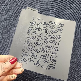 Citrom szeletek stencil 
