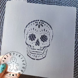 Mexikói koponya stencil 