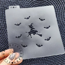 Boszi seprűn stencil 