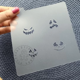 4 db halloween tök arc stencil 