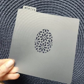 Virág minta tojáshoz stencil