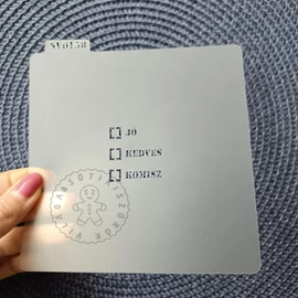 Rénszarvas táblával kiszúróhoz feliratos stencil