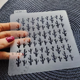 Kaktuszok stencil