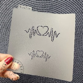 Szívhang stencil 