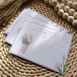 Tulipános képeslap sütihátlap