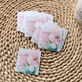 Szeretettel tulipános sütikísérő (20db)
