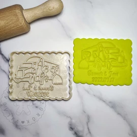 Esküvői kamionos süteménykiszúró forma