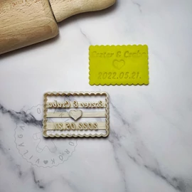 Esküvői nyilas süteménykiszúró forma
