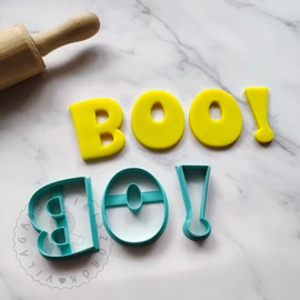 Boo! betűk körvonal sütikiszúró szett