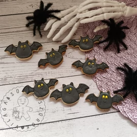 Denevér 03 körvonal Halloween sütikiszúró