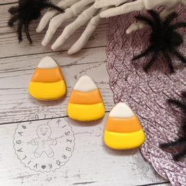 Halloween cukorka 03 - Candy Corn körvonal sütikiszúró