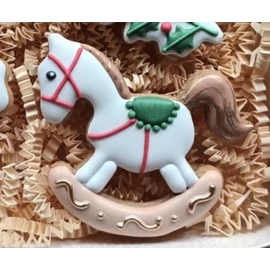 Hintaló körvonal sütikiszúró (Díszítés: Mesi Mézi Design)