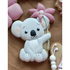 Koala virágszállal körvonal sütikiszúró - Mesi Mézi Design