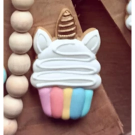 Unikornis cupcake körvonal sütikiszúró - Mesi Mézi Design