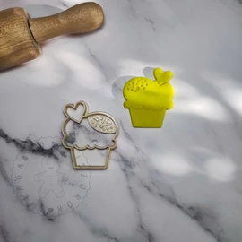 Muffin szívvel sütikiszúró