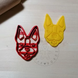 Boston terrier fej sütikiszúró