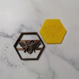 Méh hexagonban sütikiszúró