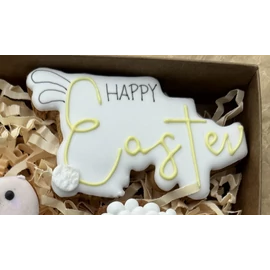 Happy Easter felirat körvonal sütikiszúró - aMézislány