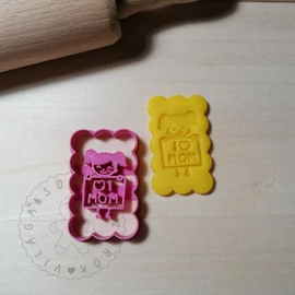 Kislány I love mom felirattal sütikiszúró