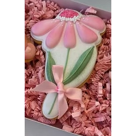 Margarétaszál körvonal sütikiszúró (Díszítés: Bedő Babett)