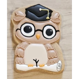 Bagoly papírtekercsen körvonal sütikiszúró