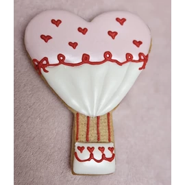 Szív hőlégballon körvonal sütikiszúró