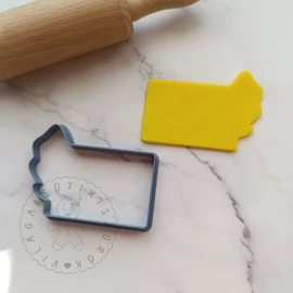 Plakett kálával sütikiszúró