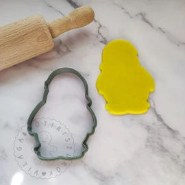 Mikulás pizsiben körvonal sütikiszúró