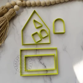 Méziház puzzle körvonal sütikiszúró szett