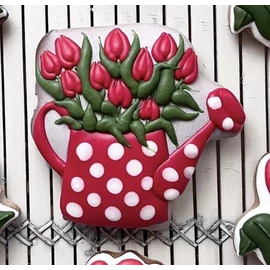Kanna tulipánokkal körvonal sütikiszúró - Mézédes