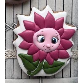 Vidám virágok, gerbera körvonal sütikiszúró - Mézédes
