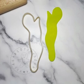 Tulipán szál 03 körvonal sütikiszúró