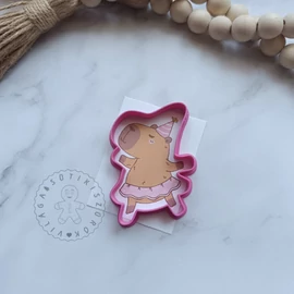 Capybara tütüben körvonal sütikiszúró
