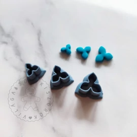 3 szirmú virág mini süthető gyurma kiszúró (3db)