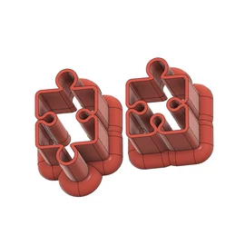Puzzle mini süthető gyurma kiszúró 2db