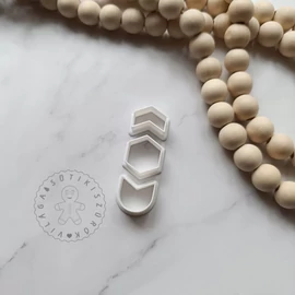 3 részes geometriai füli 02 süthető gyurma kiszúró