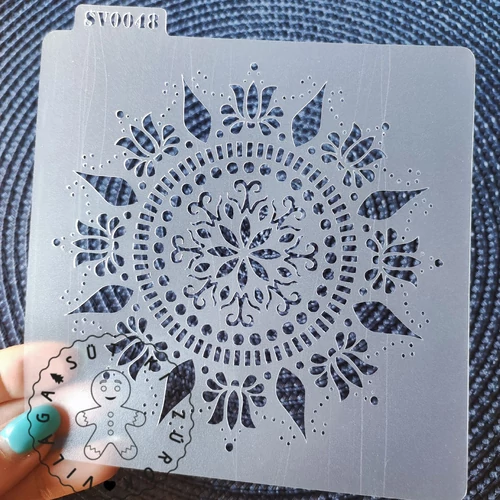 Mandala mintás stencil