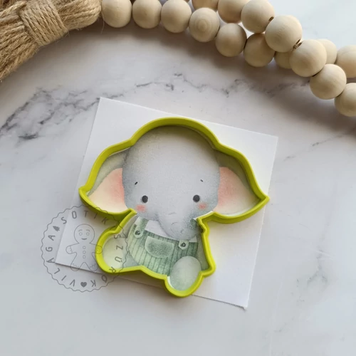 Elefánt baby körvonal sütikiszúró 