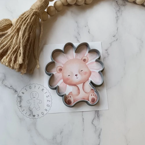 Maci margarétafejjel körvonal sütikiszúró