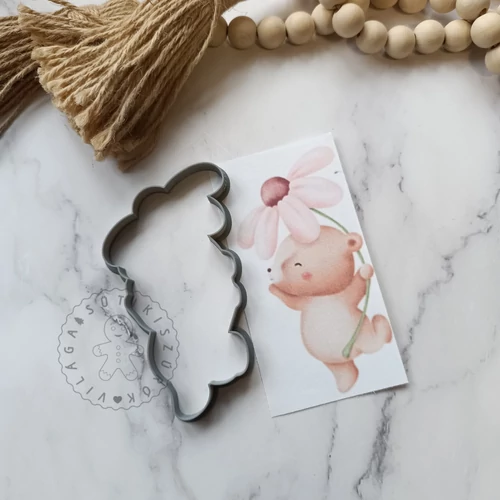 Maci margarétaszállal körvonal sütikiszúró