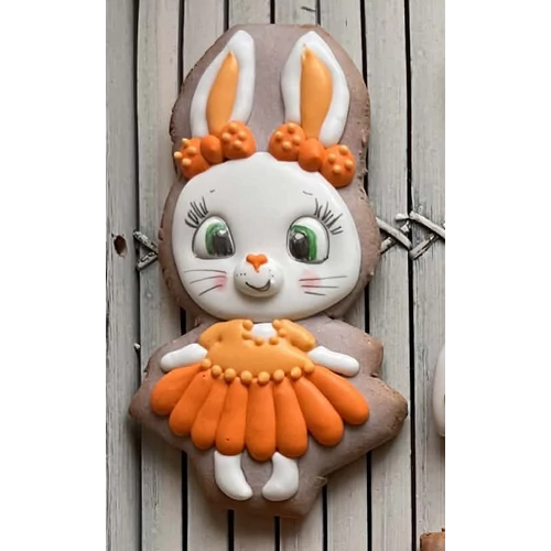 Nyuszilány 06 körvonal sütikiszúró - Mézédes