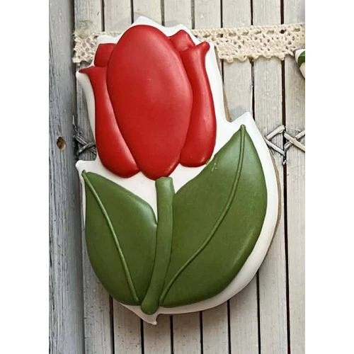 Tulipán 06 körvonal sütikiszúró - Mézédes