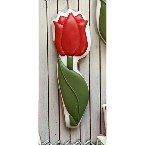 Tulipán 05 körvonal sütikiszúró - Mézédes