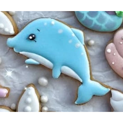 Delfin 02 körvonal sütikiszúró (Díszítés: Bedő Babett)