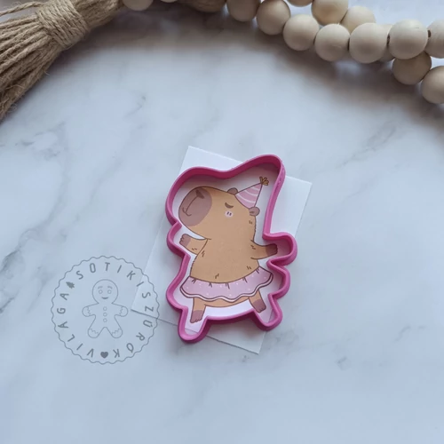 Capybara tütüben körvonal sütikiszúró