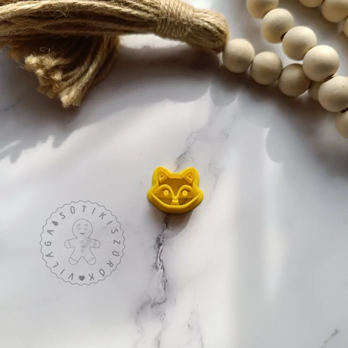 Róka fej 04 süthető gyurma kiszúró