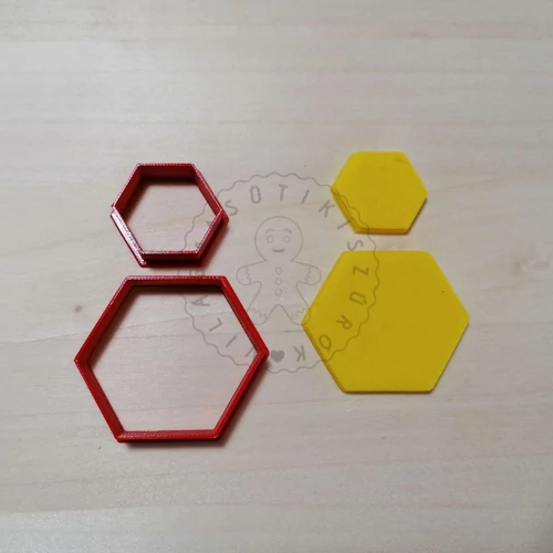 Hexagon alakú süthető gyurma kiszúró